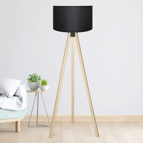 Homing Practical Wooden Tripod Floor Lamp AYD-1521