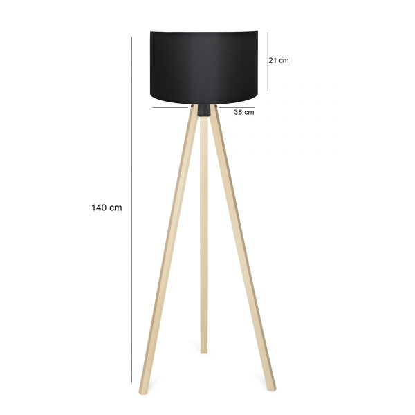 Homing Practical Wooden Tripod Floor Lamp AYD-1521