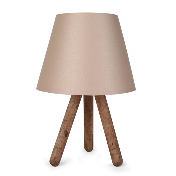 Homing Luce Wooden Tripod Lampshade Cream Brown AYD-1770