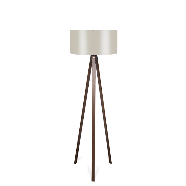 Homing Wooden Tripod Floor Lamp Gray Gold Detailed AYD-3223