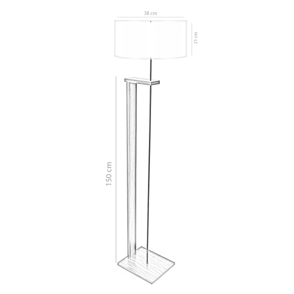 Homing Pi Ahşap Gövdeli Lambader AYD-2460