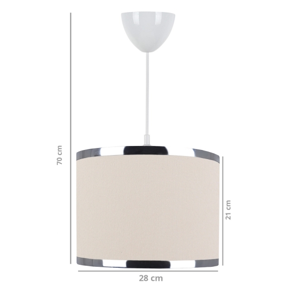 Homing Pendant Lamp Chandelier Cream Fabric AYD-2595