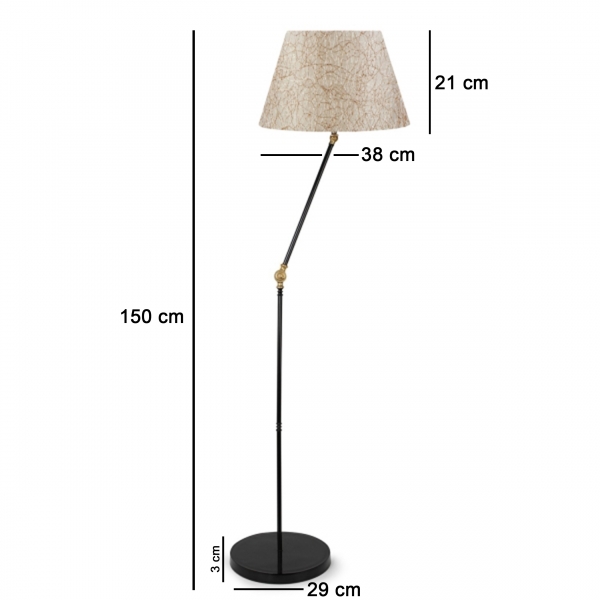 Homing Gold Rope Fabric Moving Body Floor Lamp AYD-2630