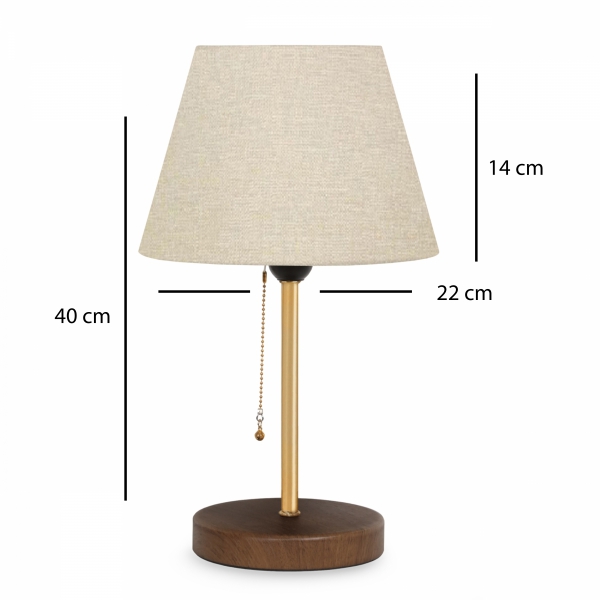 Homing Sera Wooden Leg Desert Beige Lampshade AYD-2649