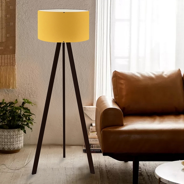 Wooden Three Leg Floor Lamp with Homing Fabric Head AYD-2651