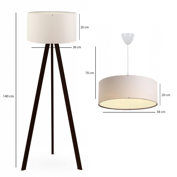 Homing Practical Floor Lamp And Suspended Chandelier Set AYD-2677