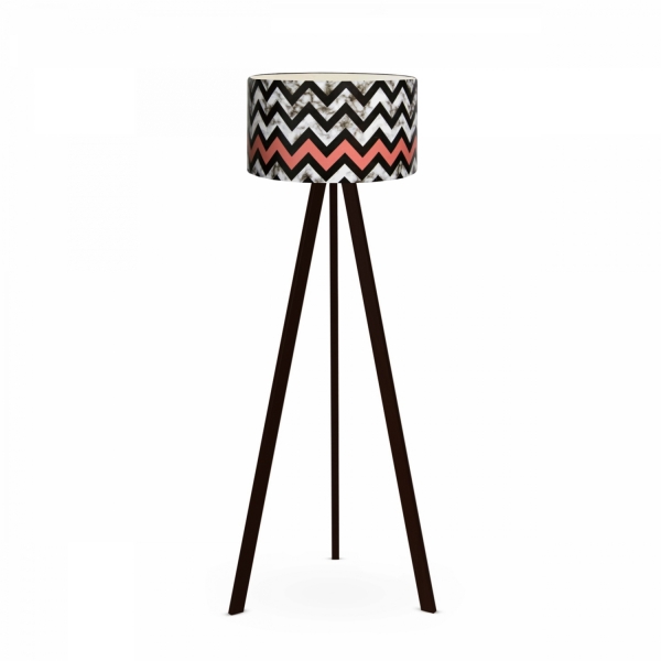 Homing Rustic Patterned Wooden Tripod Floor Lamp AYD-2801