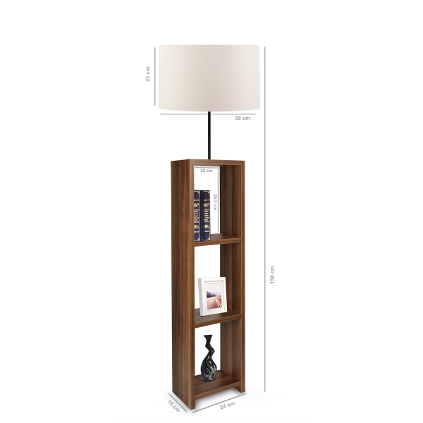 Homing Cream Headed Decorative Shelf Floor Lamp AYD-2820