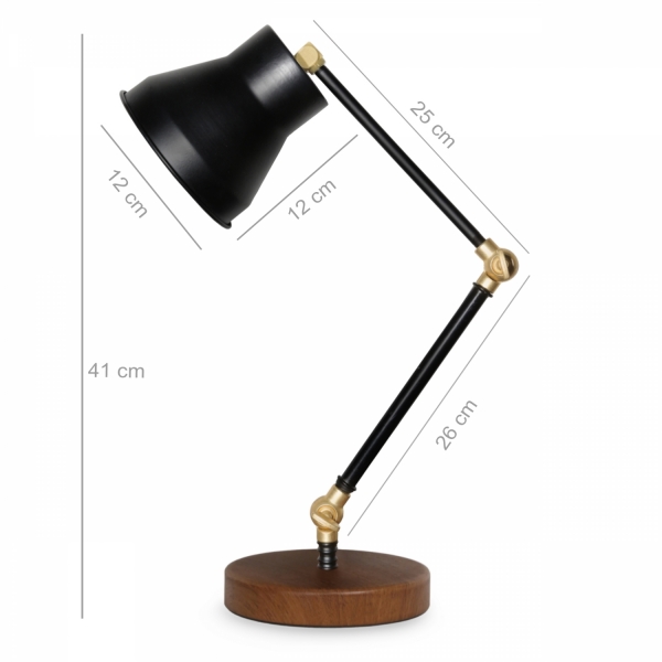 Homing Old Study Table Lamp No:2 Black AYD-2868