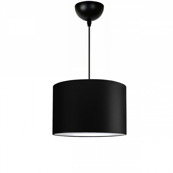 Homing Black Fabric Headed Ceiling Pendant AYD-2875