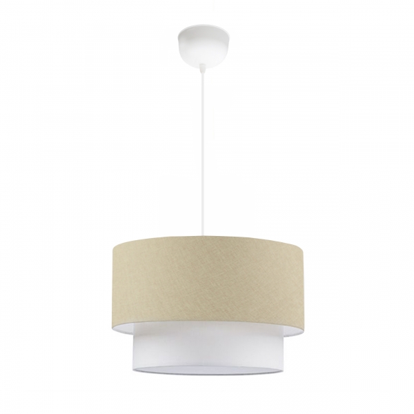 Homing Pasta Single Pendant Lamp Shiny Beige Fabric AYD-2890