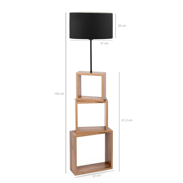 Homing Fabric Headed Modern Shelf Floor Lamp AYD-2901