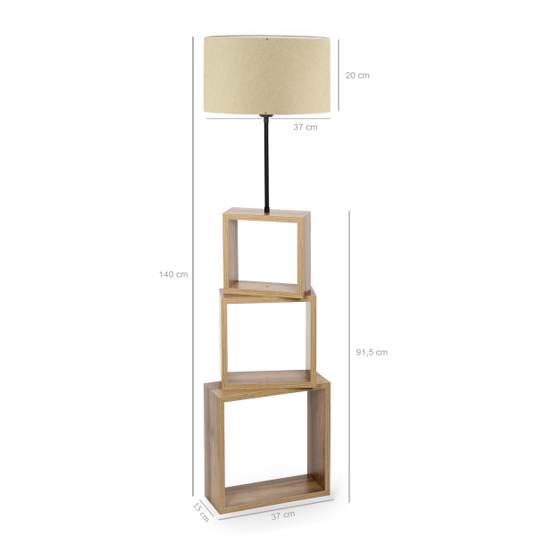 Homing Fabric Headed Modern Shelf Floor Lamp AYD-2903