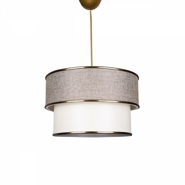 Homing Venus Sand beige Pasta Gold Detailed Fabric Pendant Lamp AYD-2921