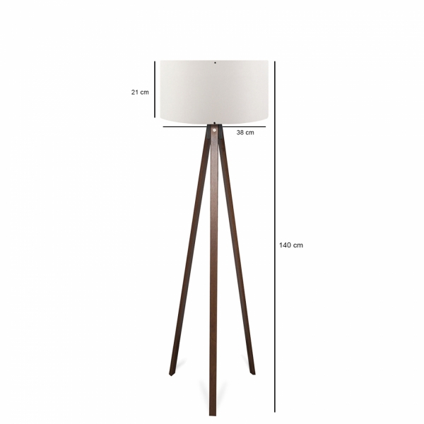 Homing Tripod White Fabric Head Floor Lamp AYD-2945