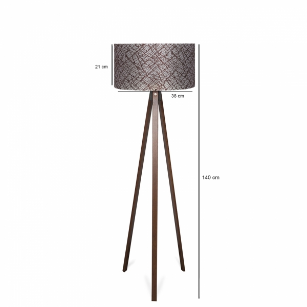 Homing Tripod Brown Lace Head Floor Lamp AYD-2951