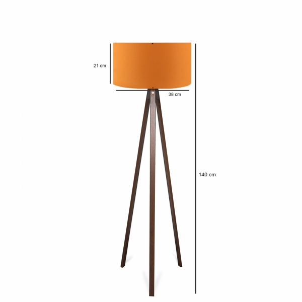 Homing Tripod Orange Fabric Floor Lamp AYD-2956