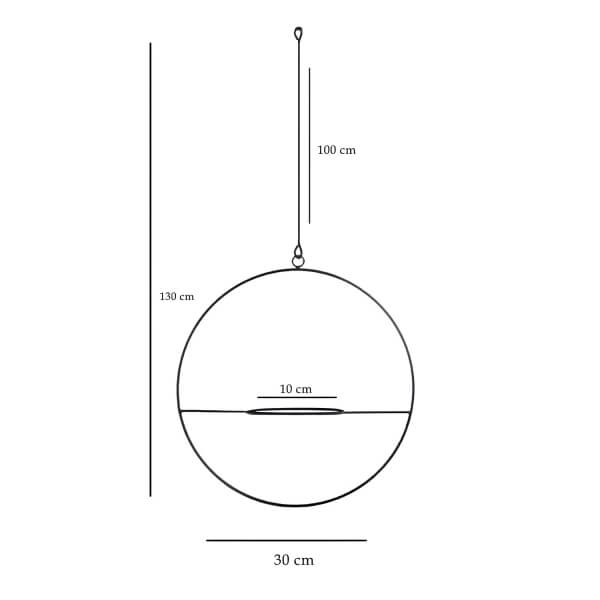 Homing Modern Tasarım Askılı Çiçeklik Saksılık 25 cm SEH-4559