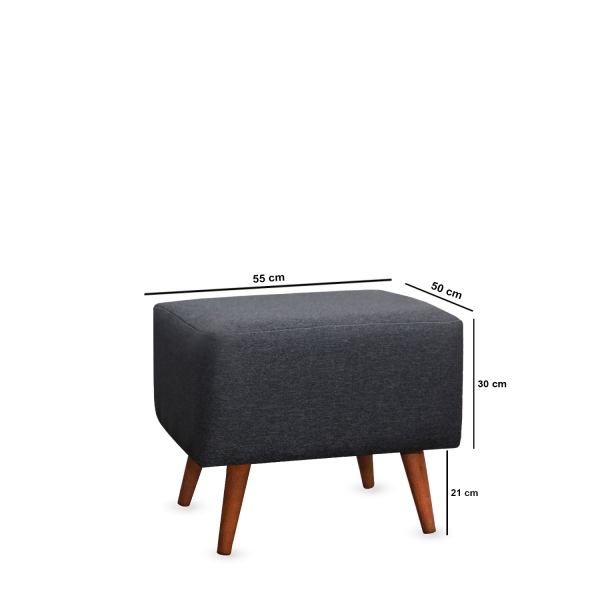 Homing Vinde Modern Pouf Anthracite Grey SEH-4563