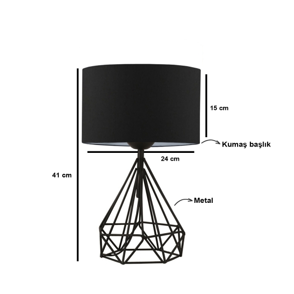 Homing Vienna Black Fabric Cylinder Design Lampshade AYD-2973