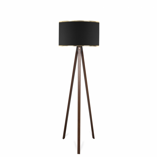 Homing Tripod Gold Detailed Black Floor Lamp AYD-2983