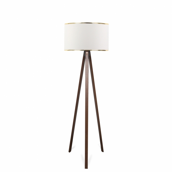 Homing Tripod Gold Detailed White Floor Lamp AYD-2984