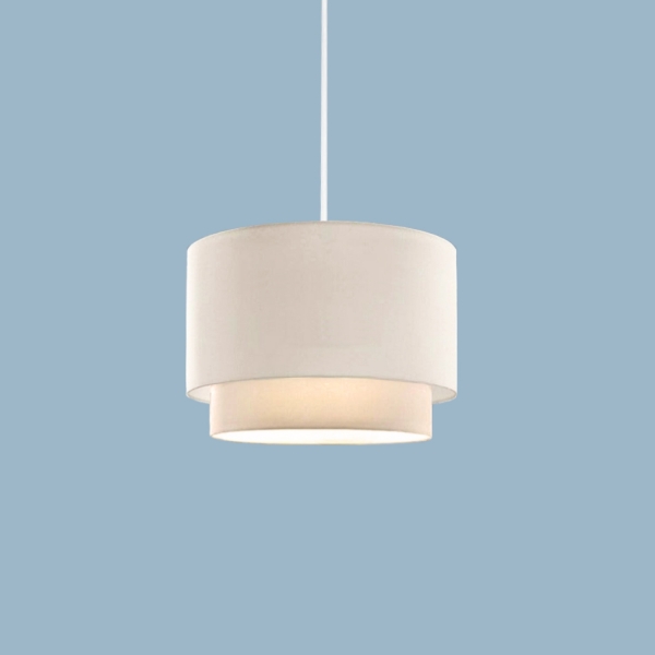 Homing Home Cream Fabric Cake Pendant Lamp AYD-3002