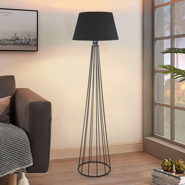 Homing Ardenia Black Conical Head Metal Floor Lamp AYD-3043