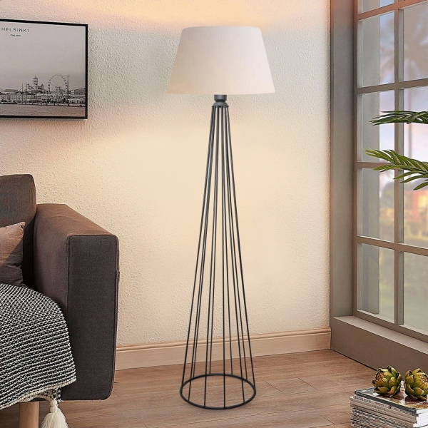 Homing Ardenia Cream Conical Head Metal Floor Lamp AYD-3044