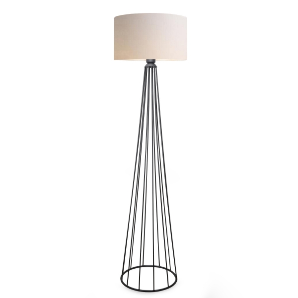 Homing Ardenia Cream Cylinder Head Metal Floor Lamp AYD-3045