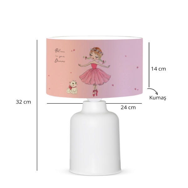 Homing Fabric Girl Kids Room Lampshade AYD-3047