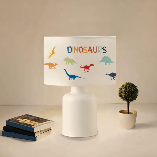 Homing Fabric Dinosaur Patterned Kids Room Lampshade AYD-3048