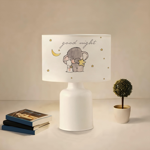 Homing Fabric Elephant Patterned Kids Room Lampshade AYD-3049