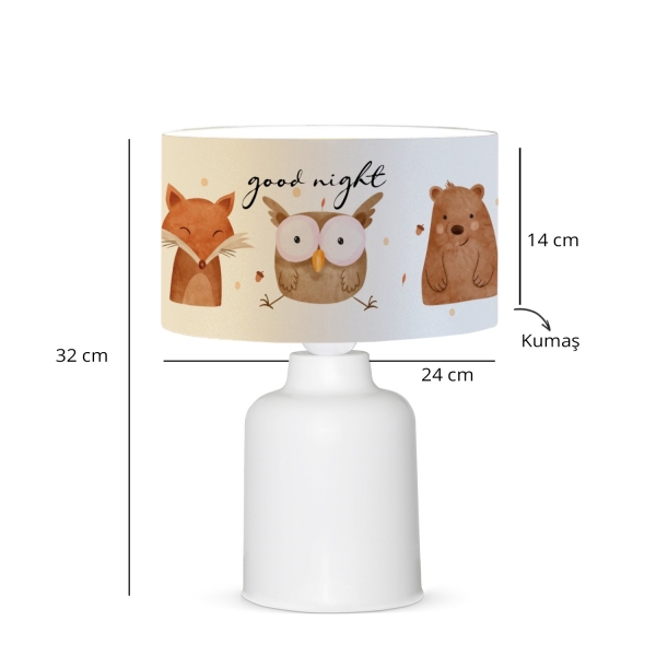 Homing Fabric Owl and Friends Kids Room Lampshade AYD-3053