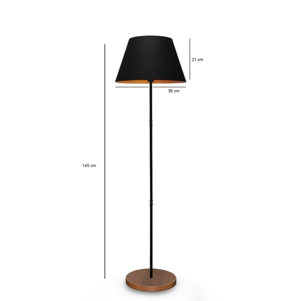 Homing Metal Body Interior Gold Detailed Floor Lamp AYD-3062