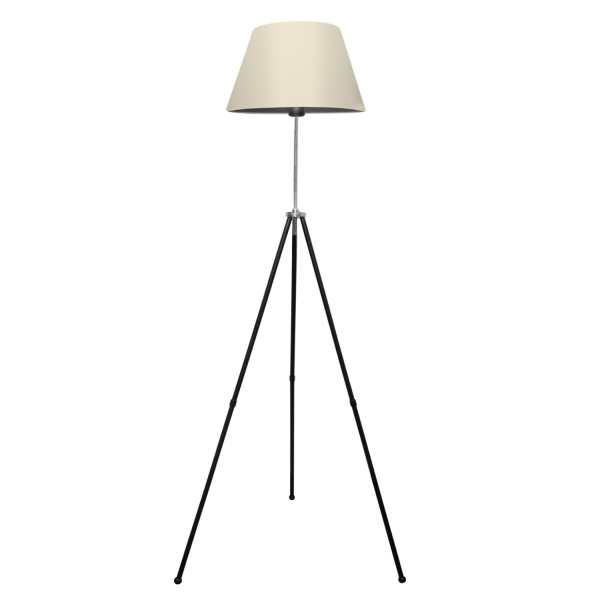 Homing Metal Body Tripod Floor Lamp-Cream Conical AYD-3074