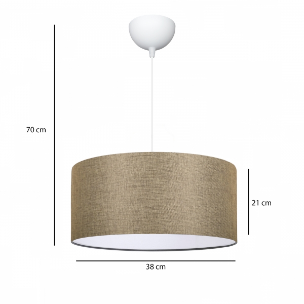 Homing Sand beige Fabric Drum Pendant Lamp Chandelier AYD-3091