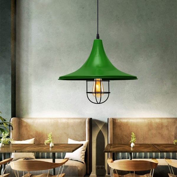 Homing Retro Rustic Green Metal Single Pendant AYD-3097