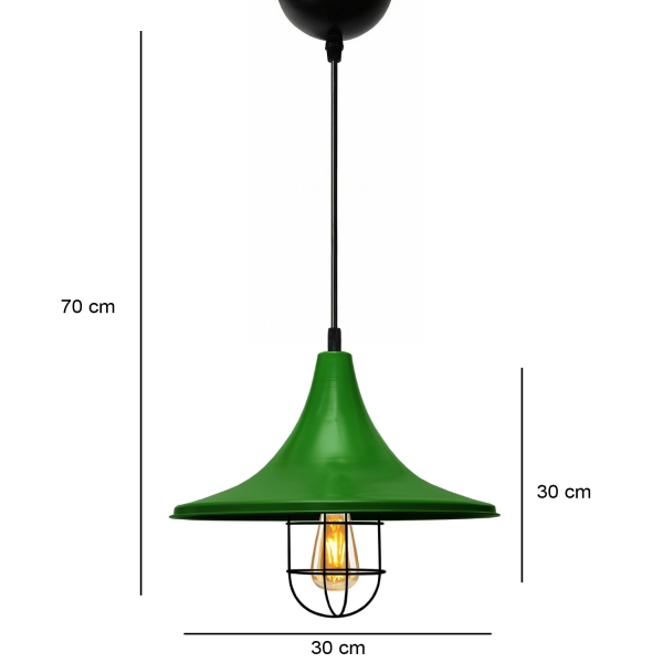 Homing Retro Rustik Yeşil Metal Tekli Sarkıt AYD-3097