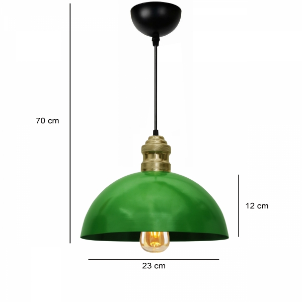 Homing Swiss Retro Green Metal Single Pendant AYD-3105