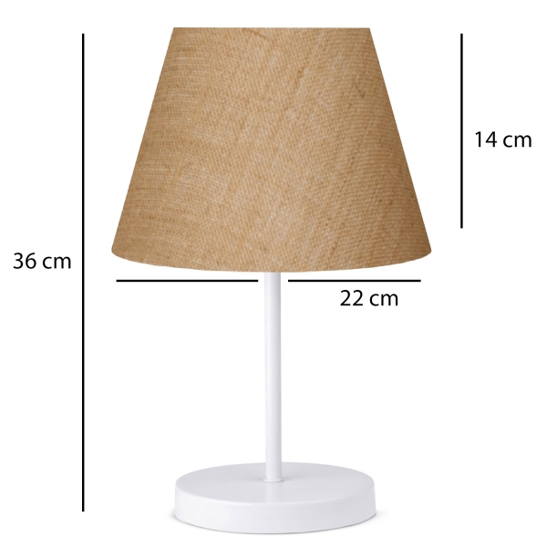 Homing Jute Fabric White Body Lampshade AYD-3120