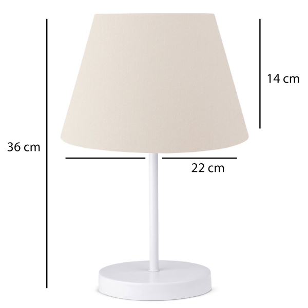 Homing Cream Fabric White Body Lampshade AYD-3121