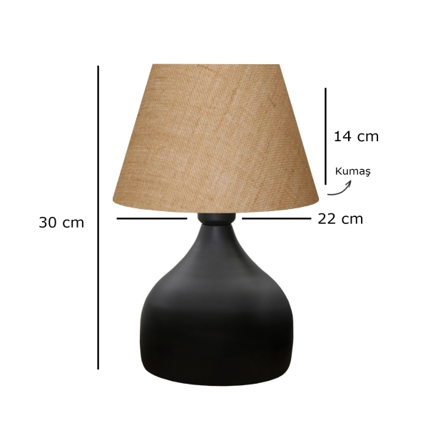 Homing Milano 2 Piece Set Metal Body Jute Fabric Lampshade AYD-3122