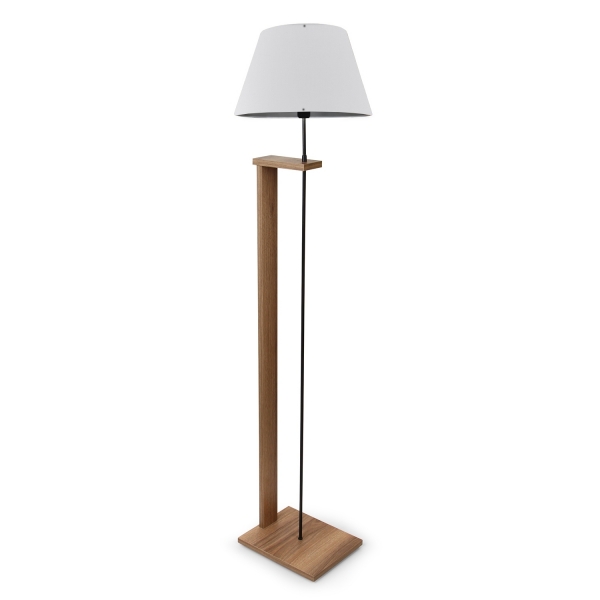 Homing Pi Wooden Body Cream Fabric Head Floor Lamp AYD-3133