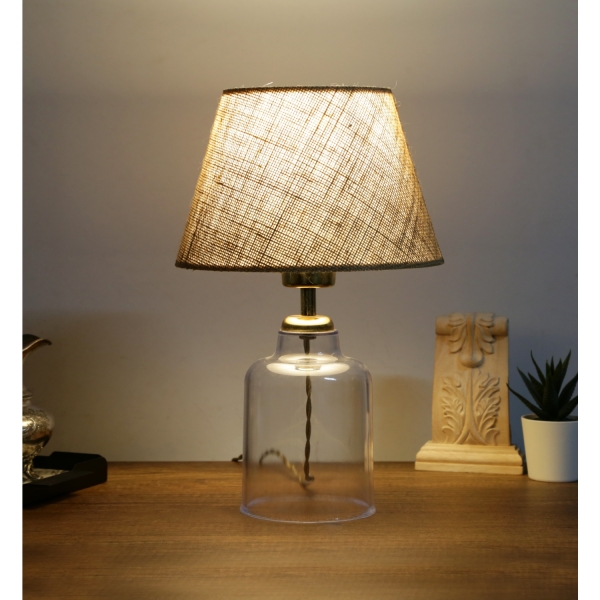 Homing Crystal Body Jute Fabric Lampshade AYD-3138