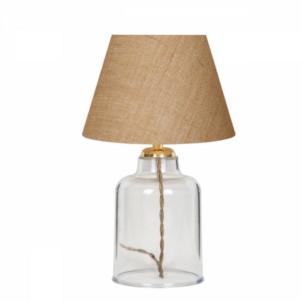 Homing Crystal Body Jute Fabric Lampshade AYD-3138