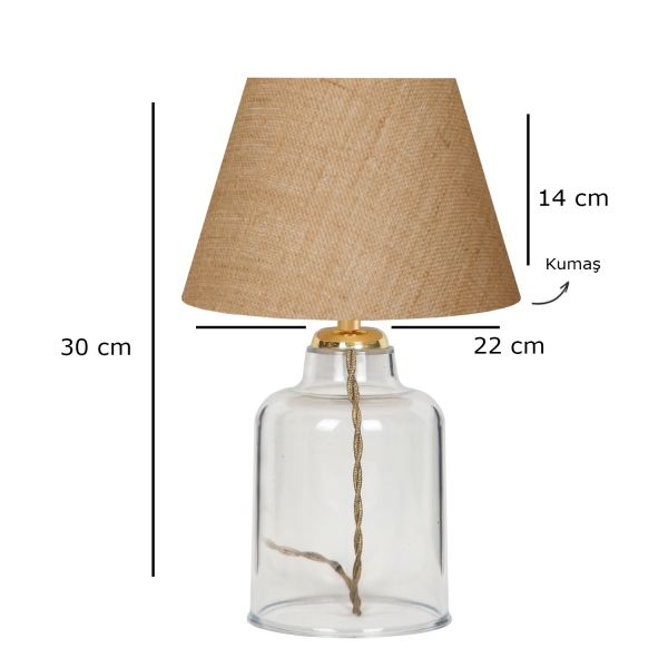 Homing Crystal Body Jute Fabric Lampshade AYD-3138