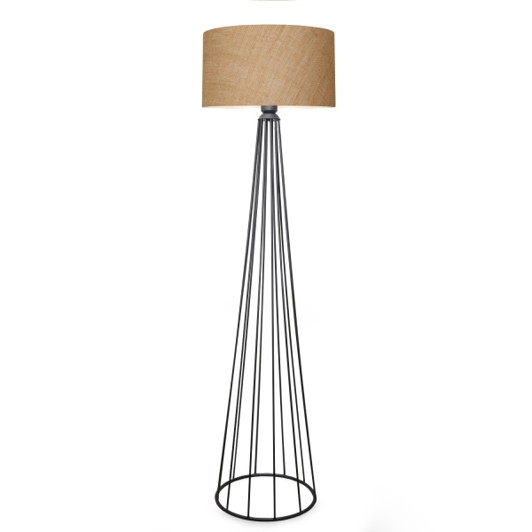 Homing Ardenia Jute Fabric Metal Floor Lamp AYD-3139