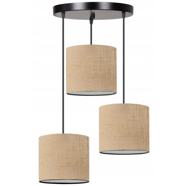 Homing Sveto Jute Fabric 3-Piece Ceiling Pendant Lamp AYD-3144