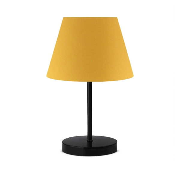 Homing Mustard Fabric Black Body Lampshade AYD-3157